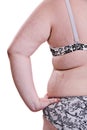 Detail of the side torso girl with obesity Royalty Free Stock Photo