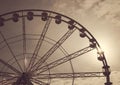 Silhouette ferris wheel against sky Royalty Free Stock Photo