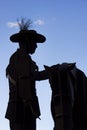 Detail silhouette of the Light Horse Brigade Memorial in Capella