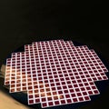 Detail of a silicon chip wafer Royalty Free Stock Photo