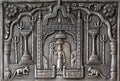 Detail of silver door at Karni Mata Temple in Deshnoke near Bikaner, Rajasthan state of India. It is also known as the Temple of