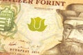 Detail of a 2000 hungarian forint banknote indicating growing economics