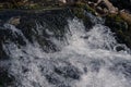 Detail of a small waterfall at the beginning of Krupa river Royalty Free Stock Photo