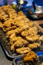 Fried chicken at a street food stall at the weekend market, Phuket, Thailand Royalty Free Stock Photo