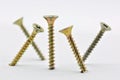 Detail of some threaded screws Royalty Free Stock Photo