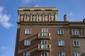 Detail of Sorela architectural style in Havirov, Czech Republic during communist era in 1950s and 60s Royalty Free Stock Photo