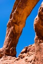 Detail of the South Window Arch in the Windows section of Arches National Park Royalty Free Stock Photo