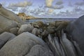 Granite rocks shaped by the sea Royalty Free Stock Photo