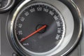 Detail of speedmeter in modern car Royalty Free Stock Photo