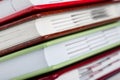 Detail of a stack diaries