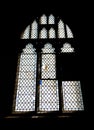 Detail of a stained glass window in Crowland Abbey, Crowland, Li
