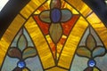 Detail of Stained Glass Window, Kauai, Hawaii Royalty Free Stock Photo