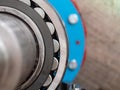 Detail of stainless steel roller bearing Royalty Free Stock Photo