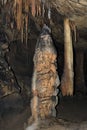 Detail of Stalactite and stalagmite in Aggtelek cave