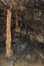 Detail of Stalactite and stalagmite in Aggtelek cave