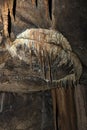 Detail of Stalactite and stalagmite in Aggtelek cave