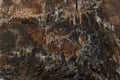 Detail of Stalactite and stalagmite in Aggtelek cave Royalty Free Stock Photo