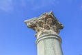 Detail of standing Corinthian order column at ancient Agora on Greek Kos island