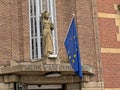 Detail with statue of Lloyd building in the hague Royalty Free Stock Photo