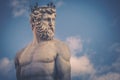 Detail of the statue of the Fountain of Neptune Fontana del Nettuno on the Piazza della Signoria in Florence, Italy.