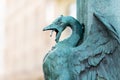 Detail of statue of a girl with a goose, fountain in Vienna