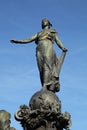 Detail of the statue Le Triomphe de la RÃ©publique place de la Nation in Paris Royalty Free Stock Photo