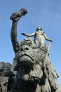 Detail of the statue Le Triomphe de la RÃ©publique place de la Nation in Paris Royalty Free Stock Photo