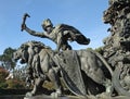 Detail of the statue Le Triomphe de la RÃ©publique place de la Nation in Paris Royalty Free Stock Photo