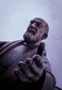 detail of statue of Padre Pio. religious icon