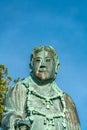 Detail of Statue of Prince Yamato Takeru. 12th Emperor of Japan Located in Kenrokuen Garden. Kanazawa, Japan