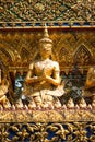 Detail of statue in Wat Phra Kaew, Temple of the Emerald Buddha Royalty Free Stock Photo
