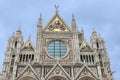 Upper facade of the cathedral of Siena