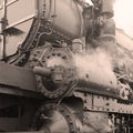 Detail of a steam locomotive Royalty Free Stock Photo