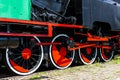 detail of steam locomotive in railway museum, Koscierzyna, Pomer Royalty Free Stock Photo
