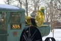 Detail of a steam powered tractor