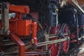 Detail of steam railway engine of Albatros 498.1 locomotive Royalty Free Stock Photo