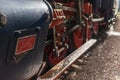 Detail of steam railway engine of Albatros 498.1 locomotive Royalty Free Stock Photo