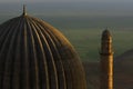 Travel turkey. Mardin. mardin grand mosque with mesopotamia plain. ancient city of mardin. sunset landscape. stonework. islamic ar