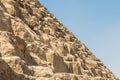 Detail of Stone Blocks of Great Pyramid of Giza Pyramid of Khufu or Cheops Giza Necropolis near Cairo Egypt Royalty Free Stock Photo
