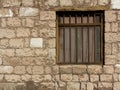 Detail of a stone house in the atacama desert with window