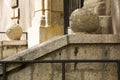 Detail of a stone railing Royalty Free Stock Photo