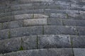 Detail of a stone staircase of a church. Close up shot. Porto