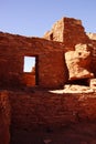 Detail, stone wall of ancient pueblo house Royalty Free Stock Photo