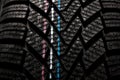 Detail structure of new winter tire Royalty Free Stock Photo