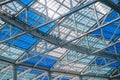 Detail of the structure of a stadium roof Royalty Free Stock Photo