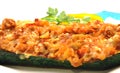 Detail of stuffed zucchini Royalty Free Stock Photo