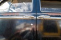 Detail of the suicide doors on a 1948 Dodge Deluxe sedan in Pomeroy, Washington, USA Royalty Free Stock Photo