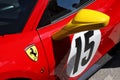 Detail of the super sportcar Ferrari, number 15