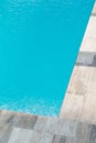 Detail swimming pool with clean blue water Royalty Free Stock Photo