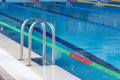 Detail from swimming pool with swim lanes Royalty Free Stock Photo